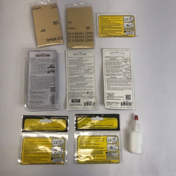 PineCar Derby Car‎ Decals, Axles Polishing Kit, Sand Paper, Glue & Racer Weights - Picture 10 of 14